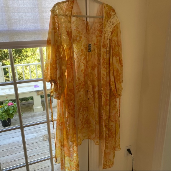 Free People Lost in Love Kimono Honey Combo - Picture 6 of 9